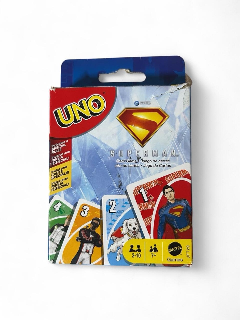 Superman UNO Card Game - Open Box